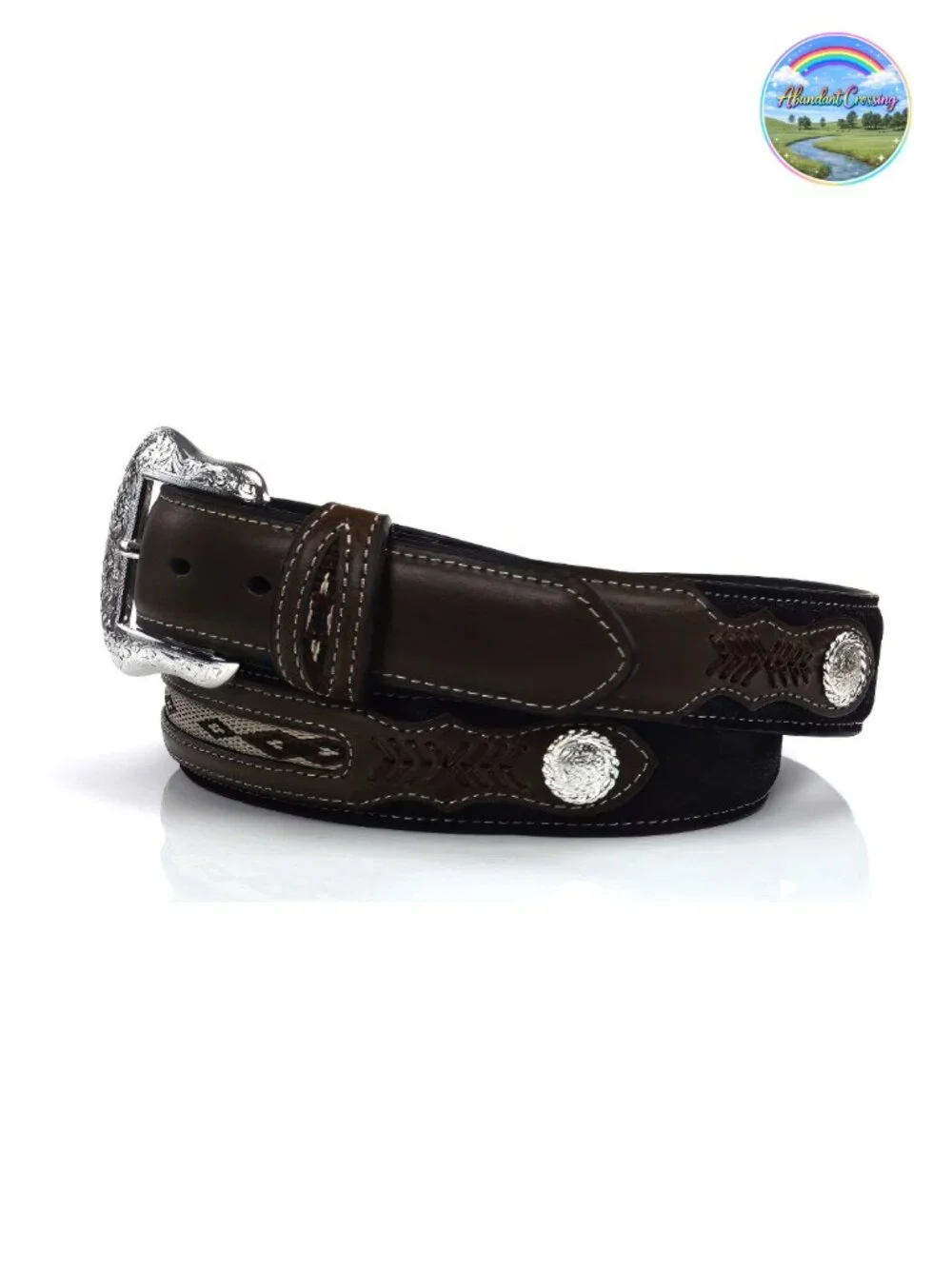 Genuine Leather Western Belt Removable Buckle Hand Wash